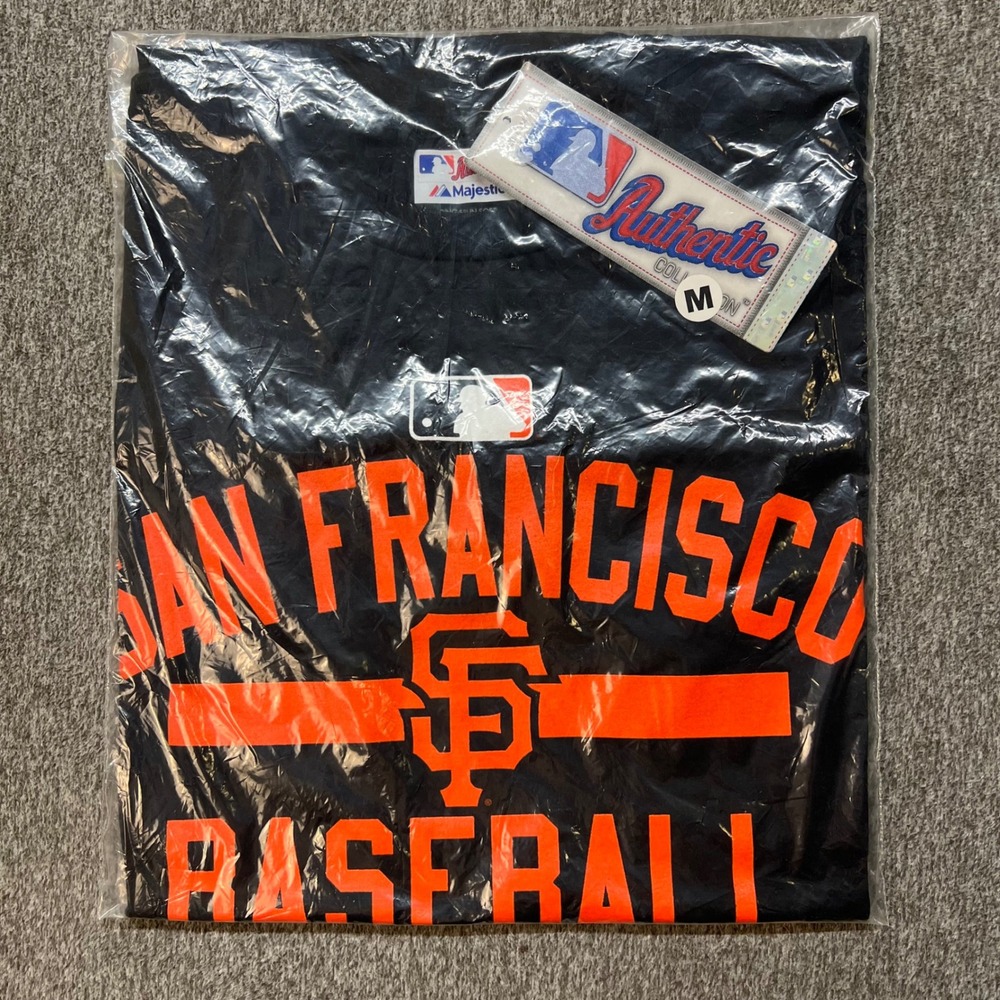 Majestic San Francisco Giants MLB Authentic Collection Black T-Shirt Mens M New